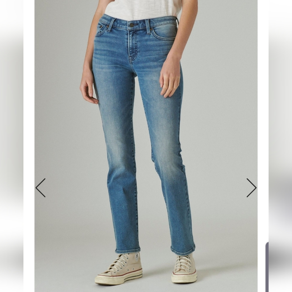 Lucky Brand Sweet Mid Rise Straight Ankle Jeans Women's 31 (12)